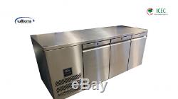 Williams HJC3SA 3 Door Stainless Steel Under Counter Fridge. 545 ltr