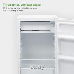 Willow W48UFIW Freestanding under Counter Larder Fridge with Chiller Box, 90 Lit