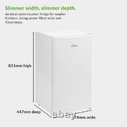 Willow W48UFIW Freestanding under Counter Larder Fridge with Chiller Box, 90 Lit