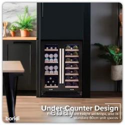 Wine Cooler 40 Bottle Dual Zone Under Counter Freestanding Fridge