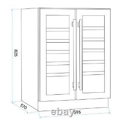 Wine Cooler 40 Bottle Dual Zone Under Counter Freestanding Fridge