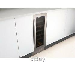 Wine fridge cabinet cooler, under counter, 30cm, 300mm, silver, Caple Wi3119