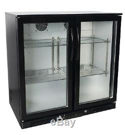 Zero Primo 2 Double Door Bar Bottle Beer Under Counter Display Fridge-GRADED